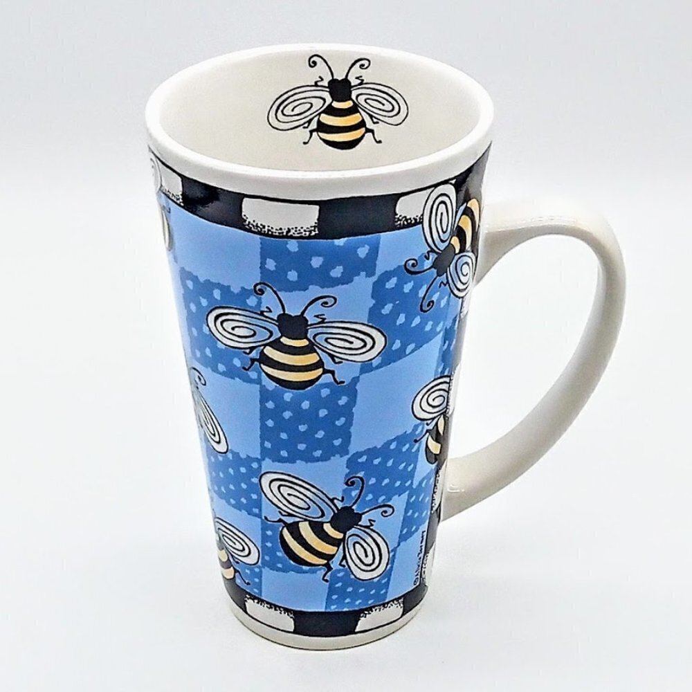 Alicia Tormey Designs Bug Me Bees Tall Ceramic Stoneware Mug
